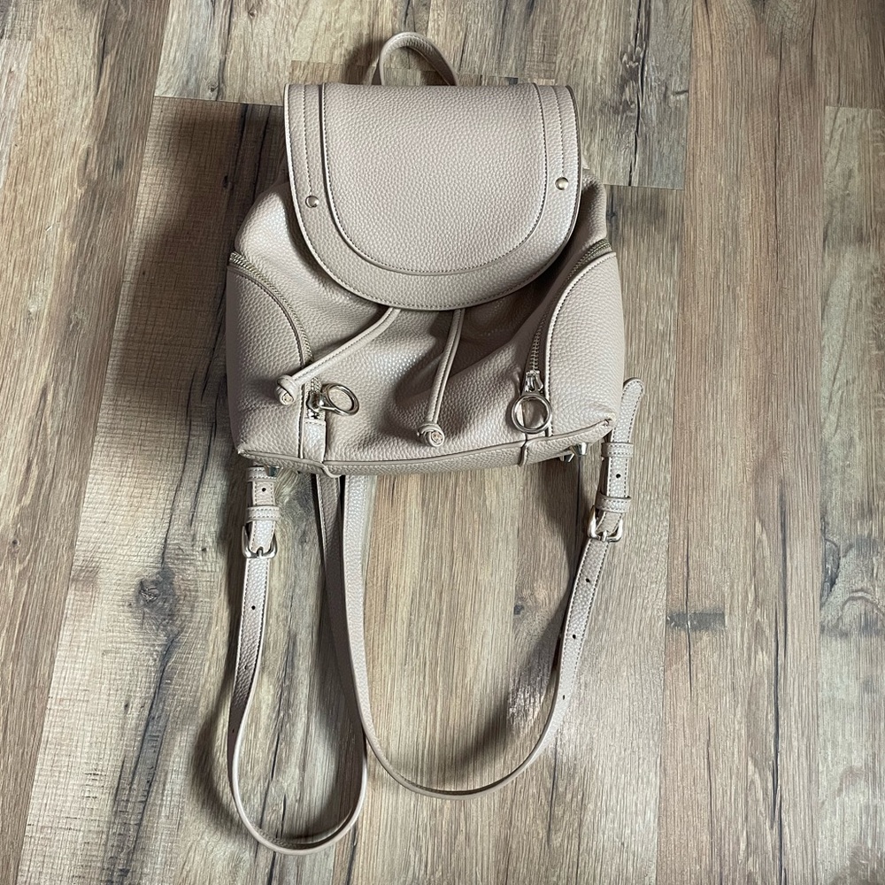mini beige backpack!
